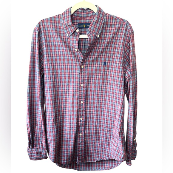 Ralph Lauren Blue Label Red and Blue Plaid Casual Shirt - Picture 1 of 4